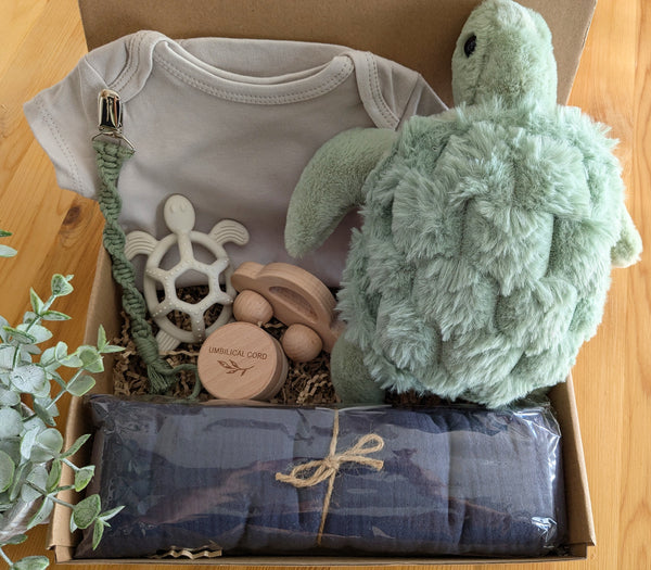 Coffret cadeau naissance garçon - Tortue